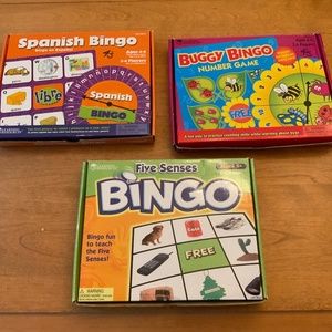 Learning Resources Bundle of 3 BINGO educational Games ages 4-6